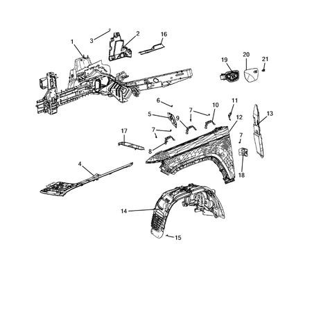 Jeep Grand Cherokee 2021-Present Fenders Screw