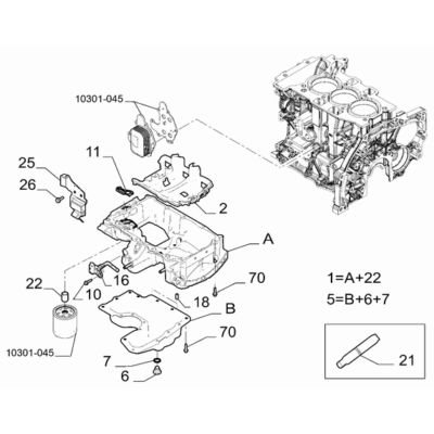 Jeep Avenger 2023-Present Oil Cap And Base Cover Oil Sump