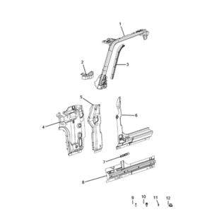 Jeep Wrangler 2018-Present Aperture Panel, Pillar Supports And Cab Back Bow