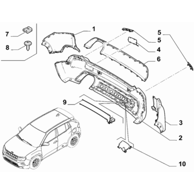 Jeep Avenger 2023-Present Rear Bumper Protection