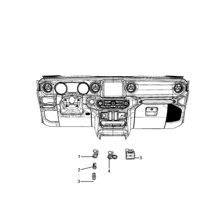 Jeep Wrangler 2018-Present Radio, Antenna, Speakers, Dvd, And Video Systems Cigarette Lighter