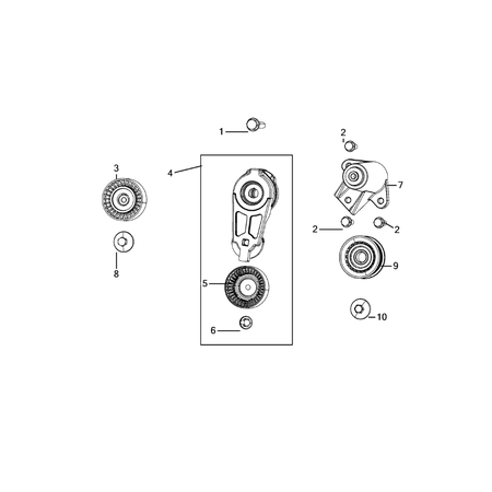 Jeep Grand Cherokee 2021-Present Pulleys And Related Parts Screw