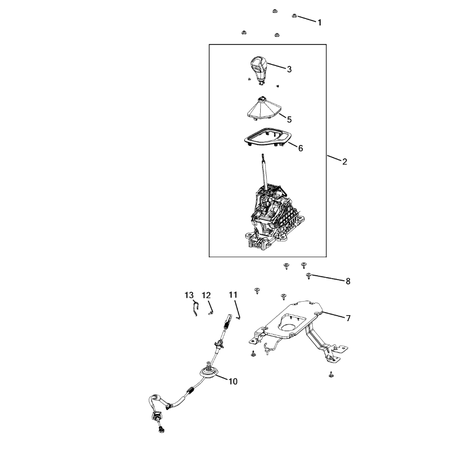 Jeep Cherokee 2014-2018 Gearshift Controls And Related Parts Bracket