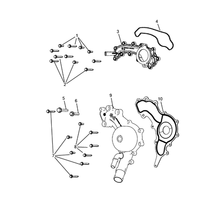 Jeep Grand Cherokee 2011-2020 Water Pump And Related Parts Screw