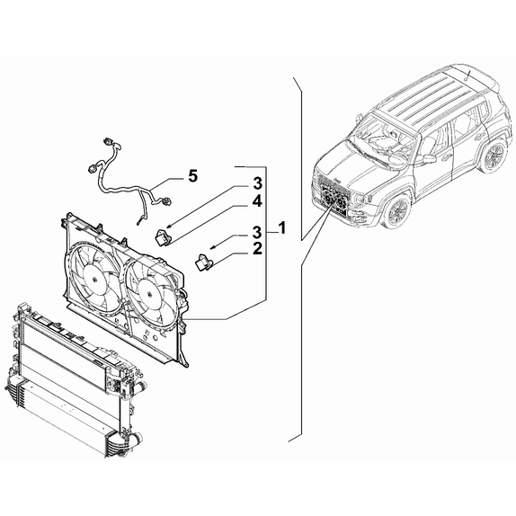 Jeep Renegade 2015-Present Fan And Fan Drive Electrofan