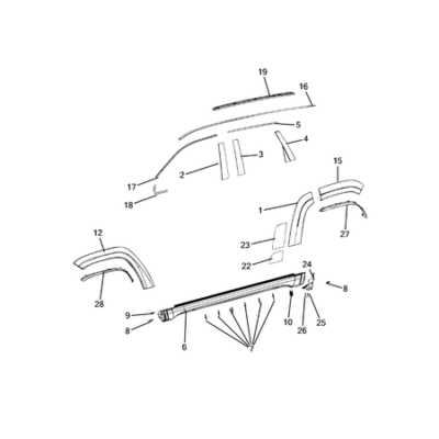 Jeep Grand Cherokee 2011-2020 Moldings And Ornamentation Clip