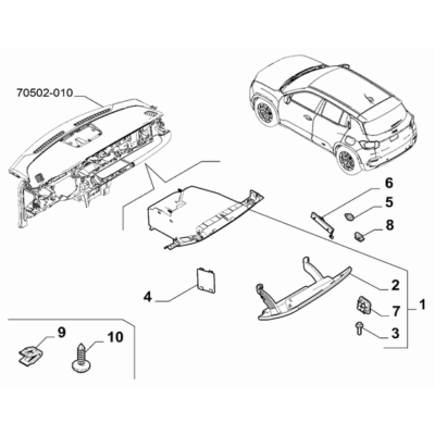 Jeep Avenger 2023-Present Instrument Panel Screw