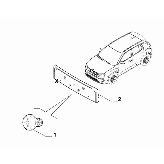 Jeep Avenger 2023-Present Front Bumper Screw
