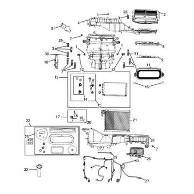 Jeep Grand Cherokee 2021-Present Air Conditioner And Heater Units Nut