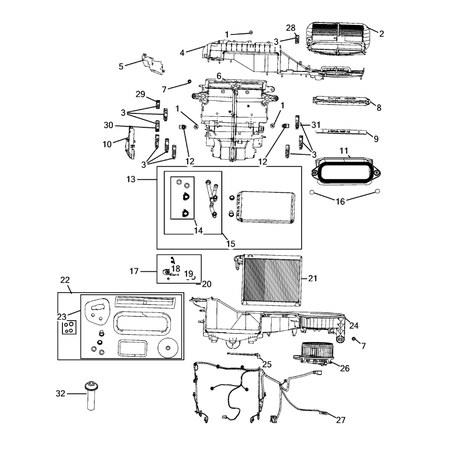 Jeep Grand Cherokee 2021-Present Air Conditioner And Heater Units Set Of Valves