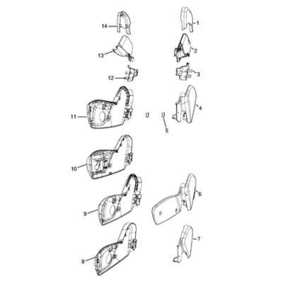 Jeep Cherokee 2014-2018 Front Seats – Adjusters, Recliners, Shields And Risers Protection