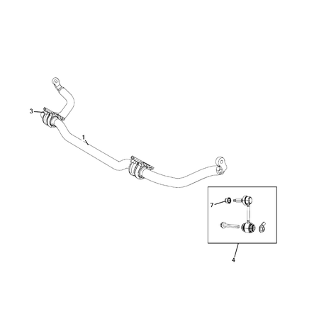 Jeep Grand Cherokee 2011-2020 Front Stabilizer Bar Torsion Bar