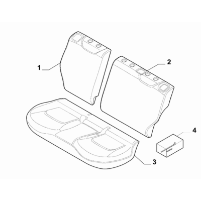 Jeep Renegade 2015-Present Rear Seat Lining Back Lining