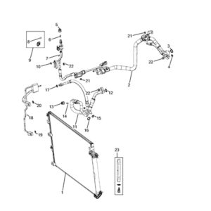 Jeep Wrangler 2018-Present Engine Oil Cooler And Lines Vent Pipe