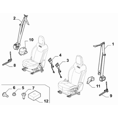 Jeep Avenger 2023-Present Seat Belts Bracket