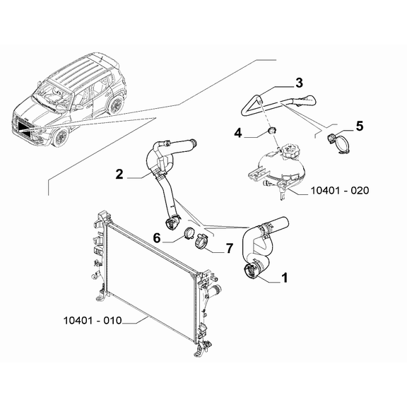 Jeep Renegade 2015-Present Radiator And Leads Clip