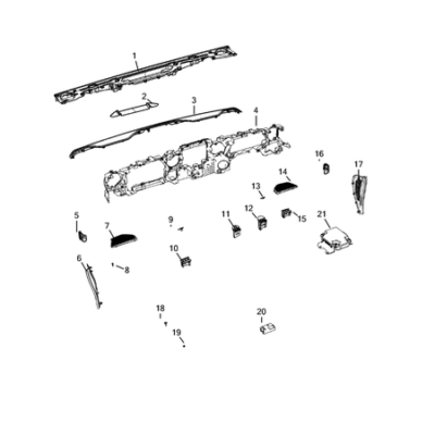 Jeep Wrangler 2018-Present Instrument Panel Reinforcement