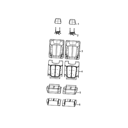 Jeep Grand Cherokee 2021-Present Rear Seats – Third Row Cushion Lining