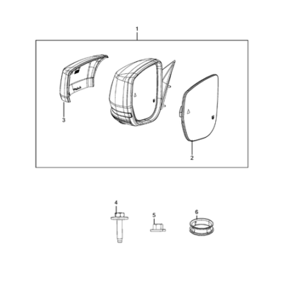 Jeep Grand Cherokee 2021-Present Exterior Mirror Rear View Mirror
