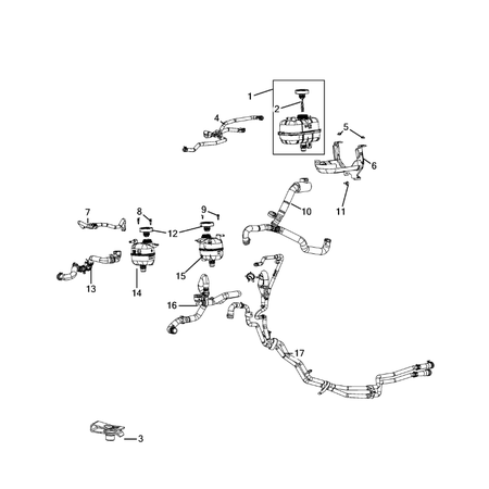 Jeep Wrangler 2018-Present Engine Coolant Reservoir (Bottle) Pin
