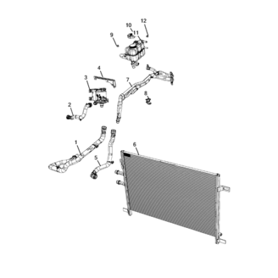 Jeep Grand Cherokee 2011-2020 Radiator And Related Parts; Charge Air Cooler Nut