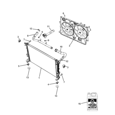 Jeep Cherokee 2014-2018 Radiator And Related Parts; Charge Air Cooler Resilient Bush