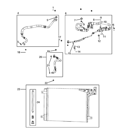 Jeep Wrangler 2018-Present Air Conditioner And Heater Plumbing Pipe