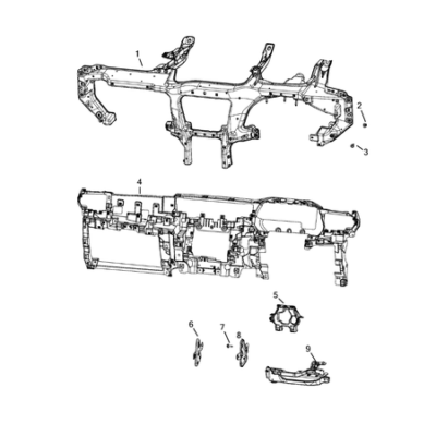 Jeep Grand Cherokee 2021-Present Instrument Panel Bracket