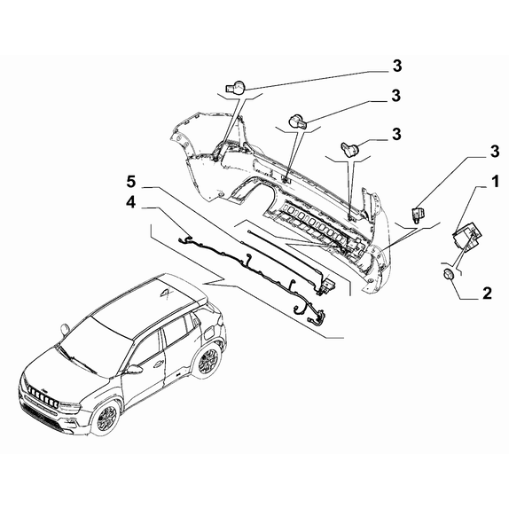 Jeep Avenger 2023-Present Signalling Devices Cable Harness