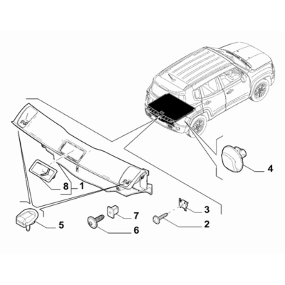 Jeep Renegade 2015-Present Baggage Compartment Interior Trimming Covering