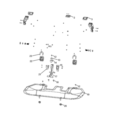 Jeep Compass 2017-Present Rear Seats – Second Row Adjusters, Recliners, Shields And Risers Bracket