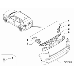 Jeep Avenger 2023-Present Rear Bumper Bracket