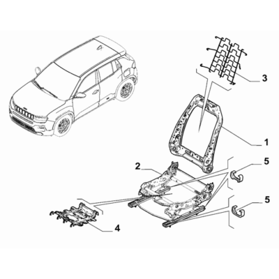 Jeep Avenger 2023-Present Front Seats Framing