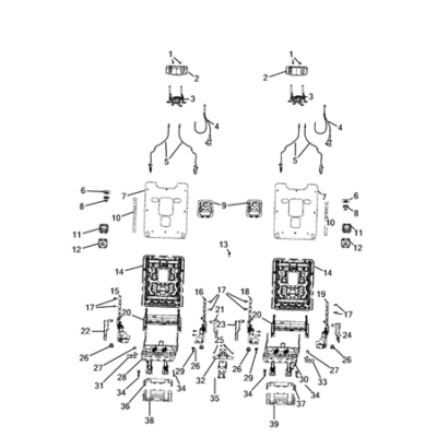 Jeep Grand Cherokee 2021-Present Rear Seats – Third Row Adjusters, Recliners, Shields And Risers Handle