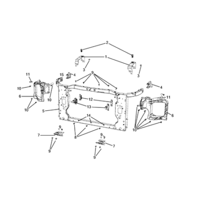 Jeep Cherokee 2014-2018 Radiator And Related Parts; Charge Air Cooler Support