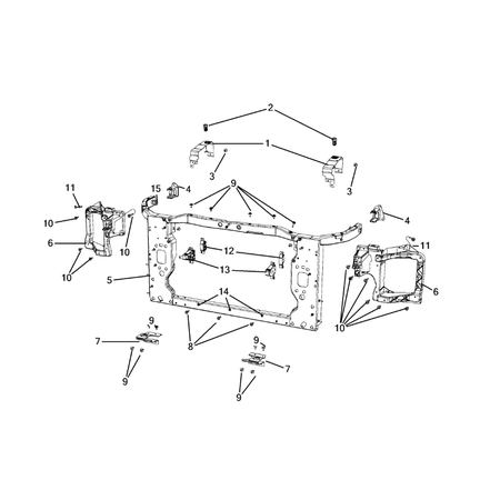 Jeep Cherokee 2014-2018 Radiator And Related Parts; Charge Air Cooler Bracket