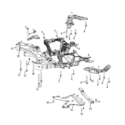 Jeep Grand Cherokee 2021-Present Front Suspension, Strut And Cradle Cap