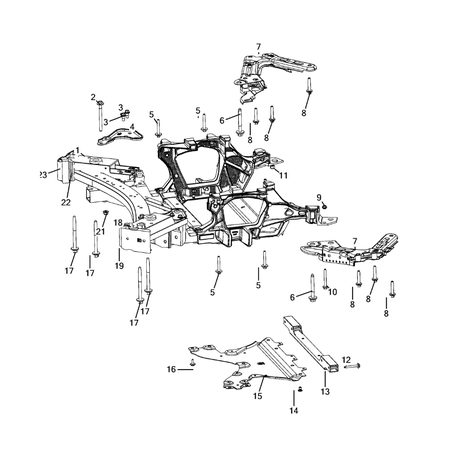 Jeep Grand Cherokee 2021-Present Front Suspension, Strut And Cradle Cradle