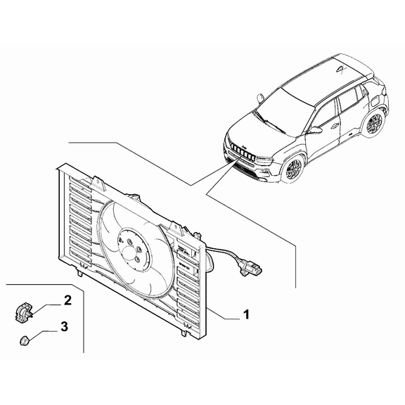 Jeep Avenger 2023-Present Fan And Fan Drive Electrofan