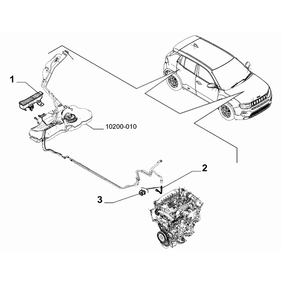 Jeep Avenger 2023-Present Fuel Tank Pipeline Clip