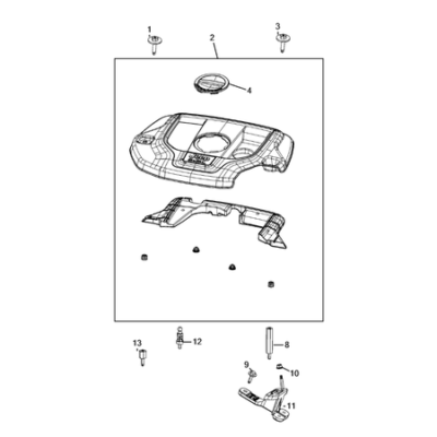 Jeep Grand Cherokee 2021-Present Engine Identification, Service Engines & Engine Service Kits Bracket