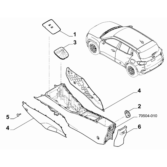 Jeep Avenger 2023-Present Dashboard (Console) Boot