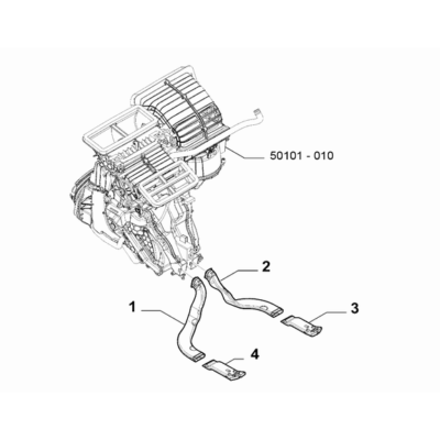 Jeep Renegade 2015-Present Ventilation And Heating Ducting