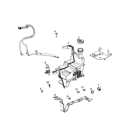 Jeep Wrangler 2018-Present Wiper And Washer System Bracket