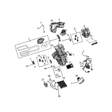 Jeep Compass 2017-Present Air Conditioner And Heater Units Radiator