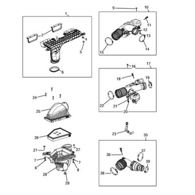 Jeep Grand Cherokee 2021-Present Air Cleaner Screw