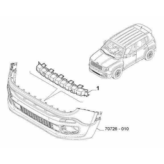 Jeep Renegade 2015-Present Front Bumper Wick