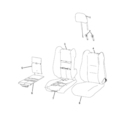 Jeep Grand Cherokee 2011-2020 Front Seats – First Row Back Lining