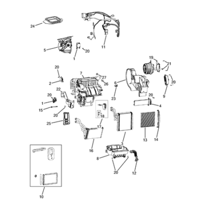 Jeep Cherokee 2014-2018 Air Conditioner And Heater Units Heater