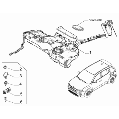 Jeep Avenger 2023-Present Fuel Tank Screw